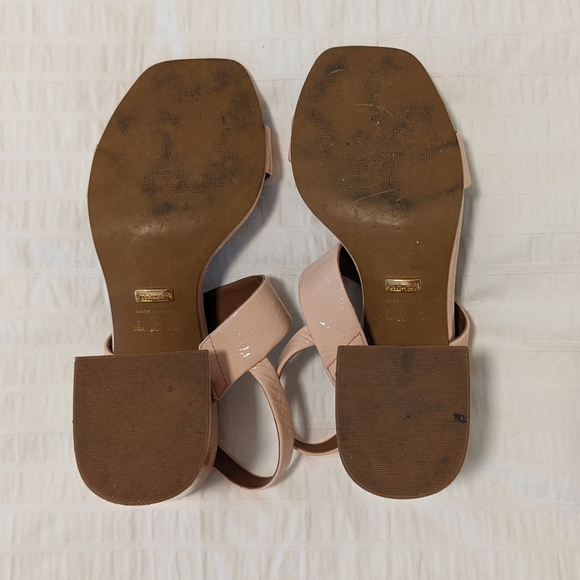 EUC L'Intervalle soft rose naplack leather strappy heels - Picture 6 of 7